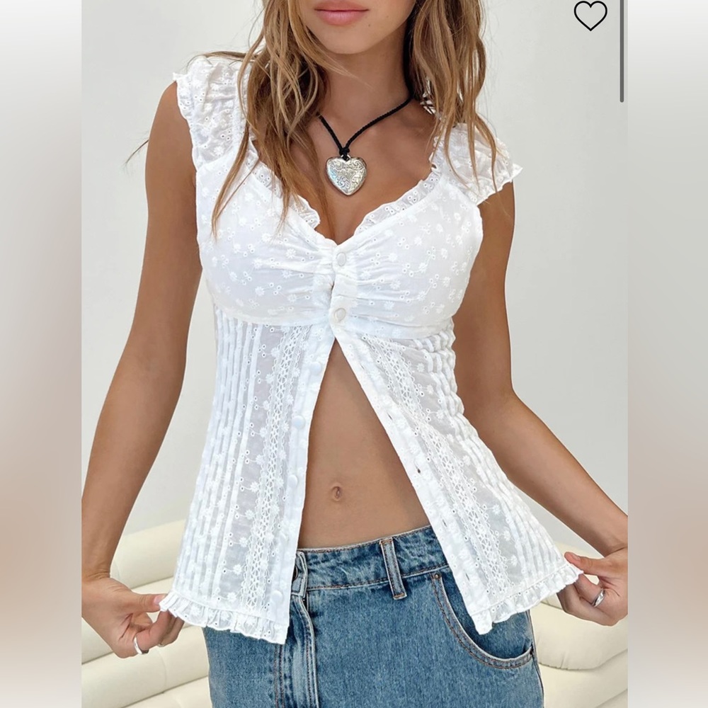 White Princess Polly Manam Top